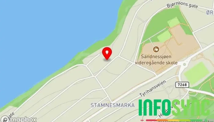 kart over ABT Alstahaug ByggTeknikk AS Entreprenør, Byggevareforhandler, Interiørdesigner i Sandnessjøen