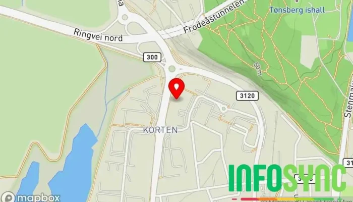 kart over Advania Vestfold AS IT-konsulent i Tønsberg