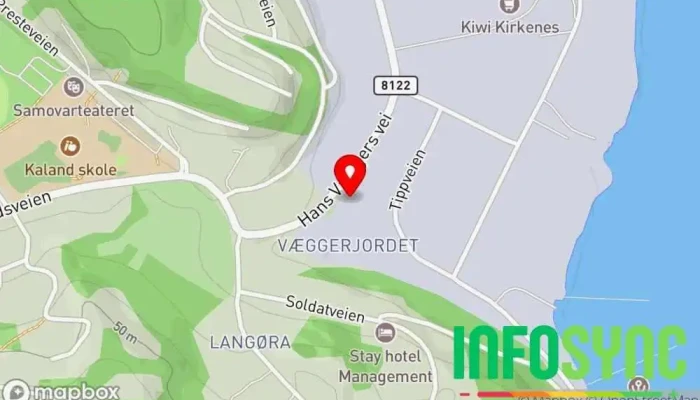 kart over Air service Brønnøysund AS Reisebyrå i Kirkenes