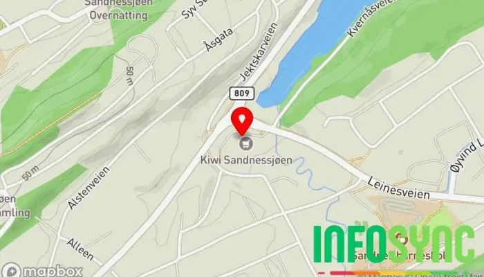 kart over Alstahaug Næringsforening  i Sandnessjøen