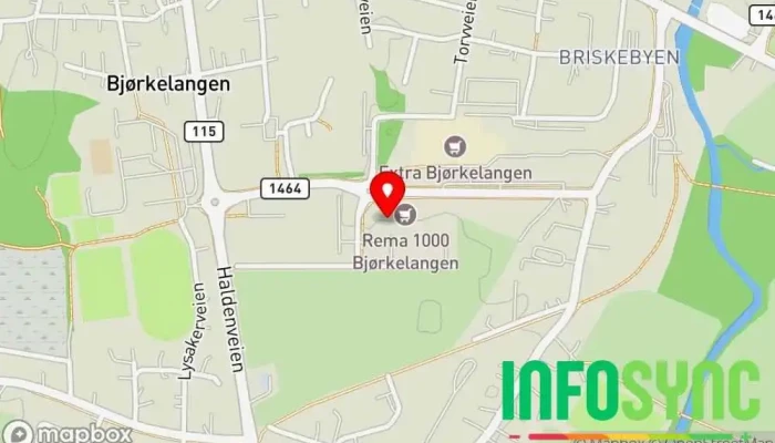 kart over Alti Bjørkelangen Syd Kjøpesenter i Bjørkelangen