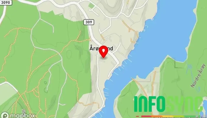 kart over Årøysund  i Årøysund