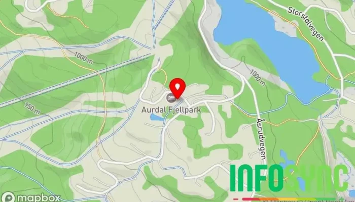 kart over Aurdal Fjellpark Valdres AS Hytteutleie, Kafé, Skiutleie i Aurdal