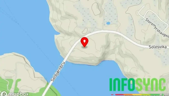 kart over Austevoll Kraftlag SA Hovedkontor i Vestre Vinnesvåg