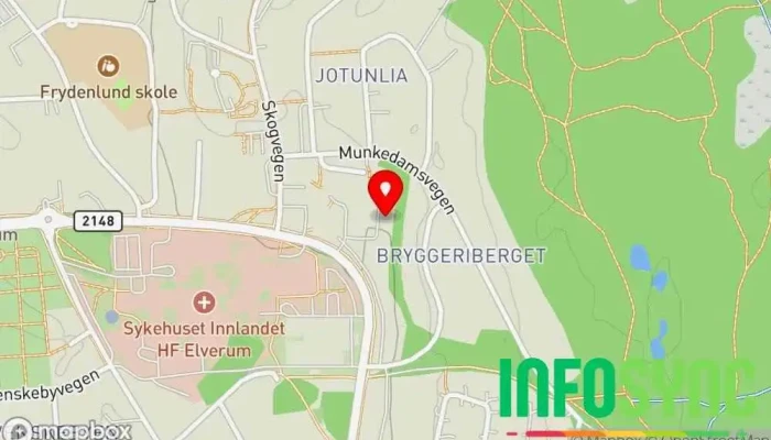 kart over Azets Elverum Regnskapskontor, Bedriftsrådgivning i Elverum