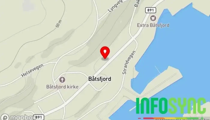 kart over Båtsfjord kommunale Boligselskap AS Bedrift i Båtsfjord