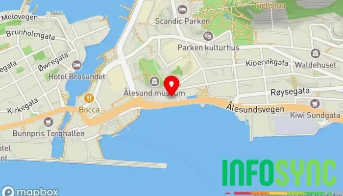 kart over Bedriftsservice Ålesund AS Leilighetsutleiebyrå i Ålesund