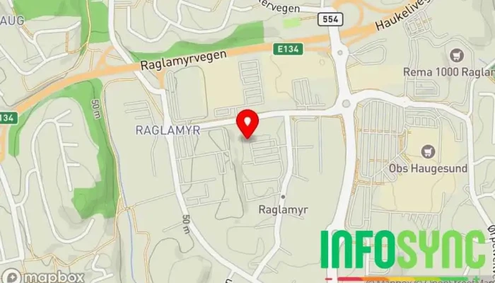 kart over Bilfinger Bygg- og anleggsfirma i Haugesund