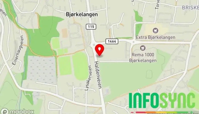kart over Bjørkebadet Svømmehall i Bjørkelangen