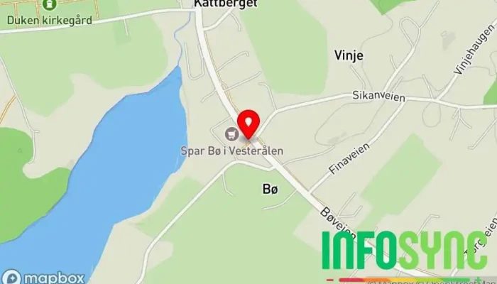 kart over Bø  i Bø