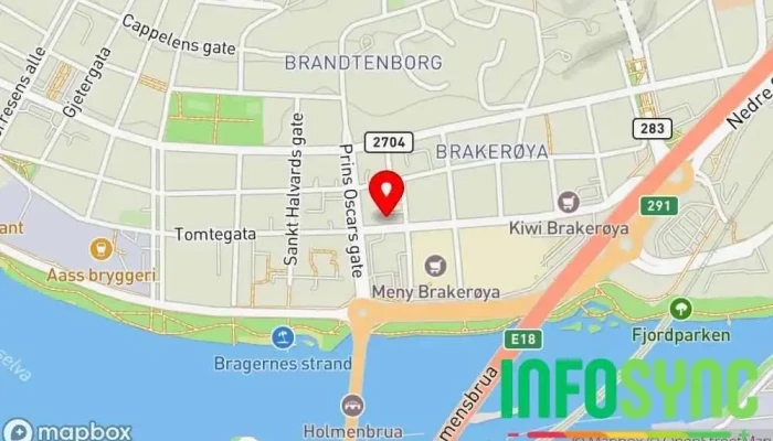 kart over Bragernes Forvaltning Forsikringsmegler, Bilforsikringsselskap, Helseforsikringsselskap, Boligforsikringsselskap, Livsforsikringsselskap i Drammen