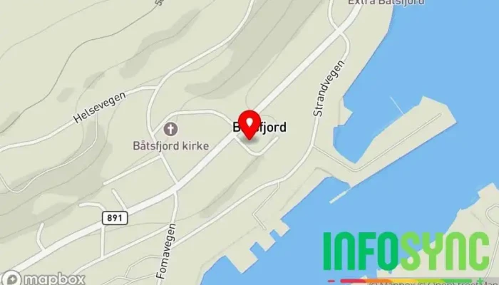 kart over Brann- og Feiervesenet i Båtsfjord Brannstasjon i Båtsfjord