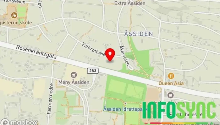 kart over Bup  i Drammen