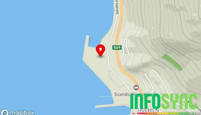 kart over Destinasjon 71 grader nord AS Arrangør av utendørsaktiviteter, Senter for eventyrsport, ATV-forhandler, ATV-verksted, Båtturagent, Leverandør av hagemaskiner, Rekreasjonssenter, Turistattraksjon i Honningsvåg