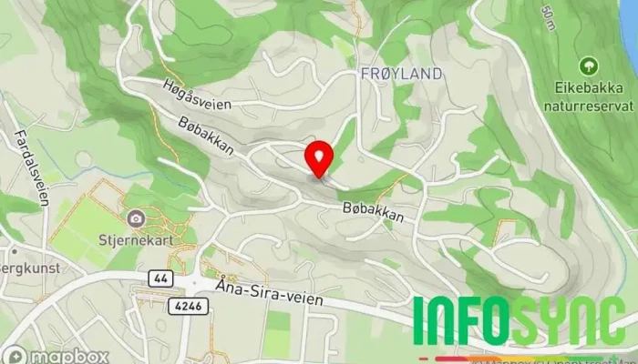 kart over Direktørboligen Villa i Hauge i Dalane