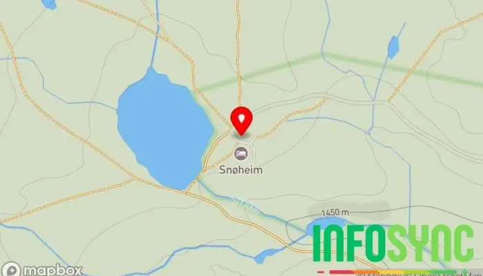 kart over DNT Snøheim Fjellhytte i Dombås