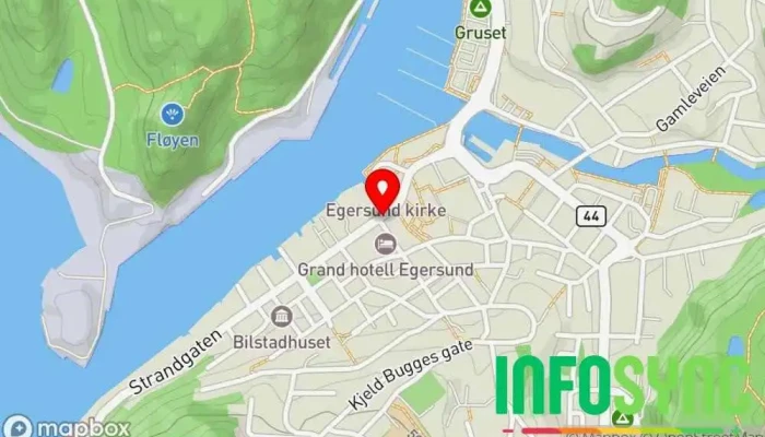 kart over Egersund  i Egersund
