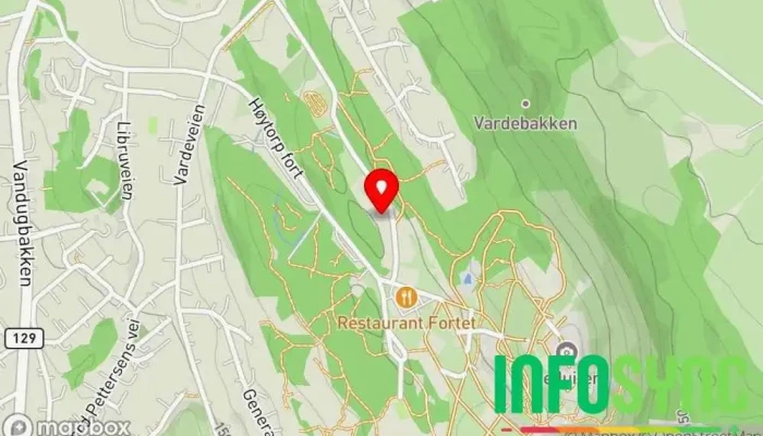 kart over Eidsberg Velferdssentral Marked i Mysen