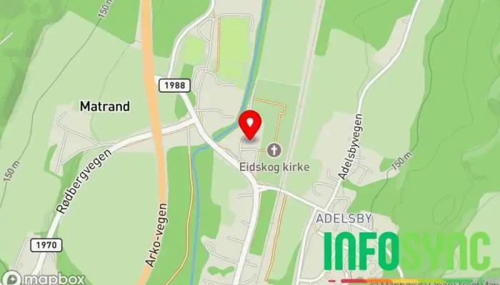 kart over Eidskog kirkelige fellesråd  i Matrand