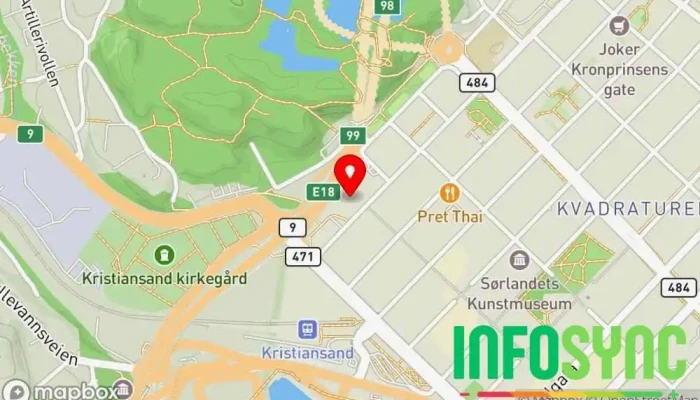 kart over Engineering Systems AS Programvareselskap i Kristiansand