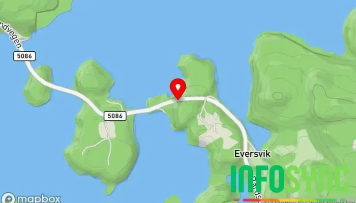 kart over Eversviktunnelen Tunnel i Uggdal