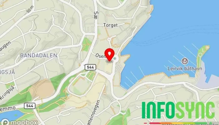 kart over EY Skye Stord Hovedkontor i Stord