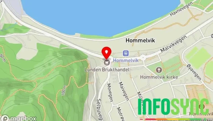 kart over Falck Arbeidsmarkedstiltak / Karrieretjenester Hommelvik Arbeidsformidling i Hommelvik