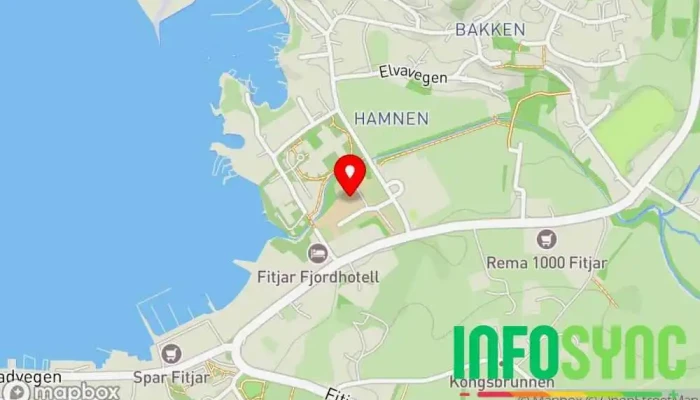 kart over Fitjar vidaregåande skule Videregående skole, Voksenopplæring, Offentlig skole, Skole, Yrkesfaglig skole i Fitjar