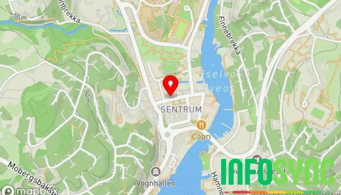 kart over Flyktningtenesta i Bjørnafjorden Offentlig kontor i Os