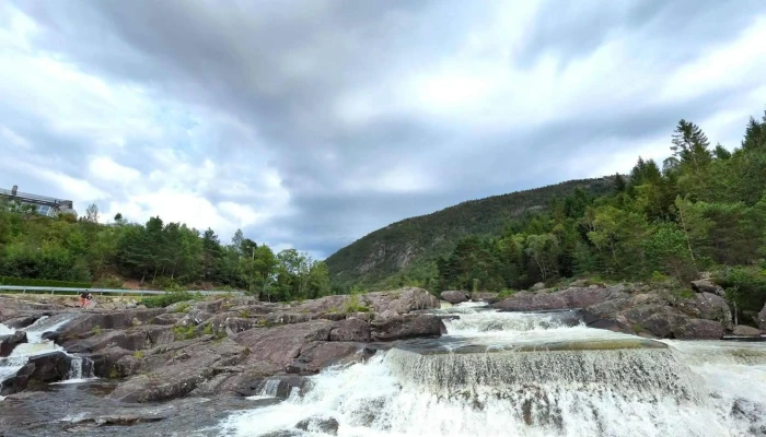 Fossen I Jorpelandselva Street View 360deg - Jørpeland