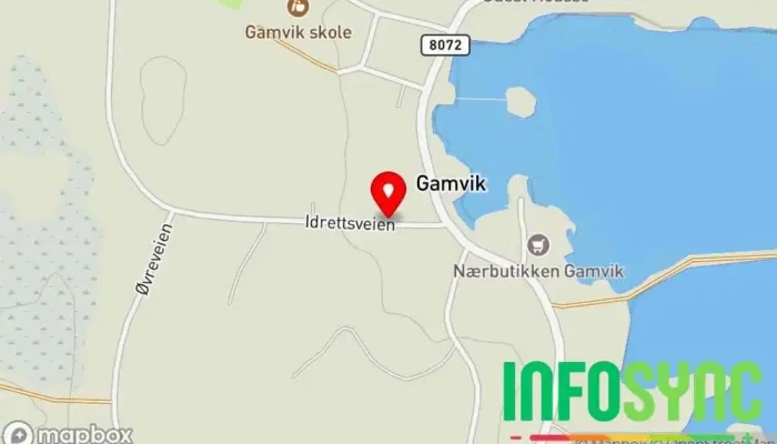 kart over Gamvik  i Gamvik