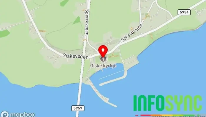kart over Giske kyrkje Luthersk kirke, Turistattraksjon i Giske