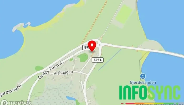 kart over Giske rundkjøring Bussholdeplass i Giske