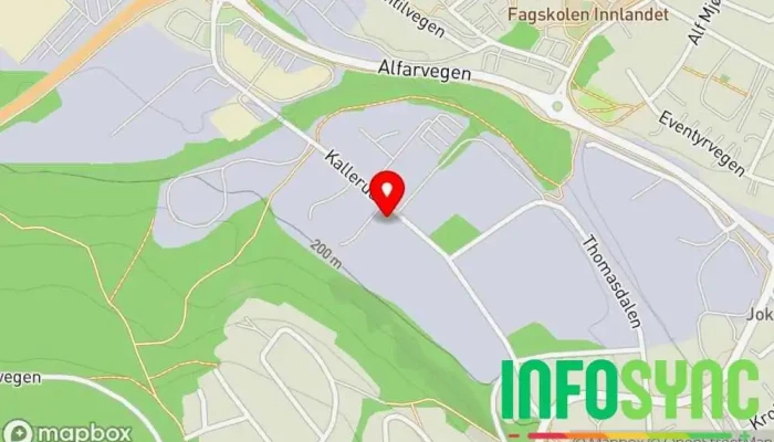 kart over GK Inneklima AS avd. Gjøvik Ventilasjonsentreprenør, Automasjonsselskap, Elektriker, Varme- og kuldeentreprenør i Gjøvik