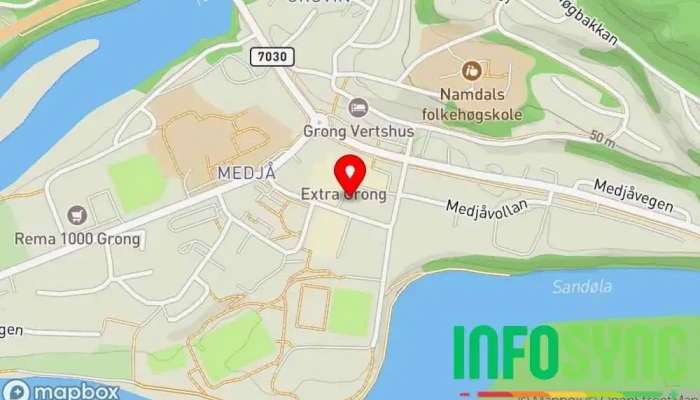 kart over GRONG GRAVESERVICE AS Entreprenør i Medjå