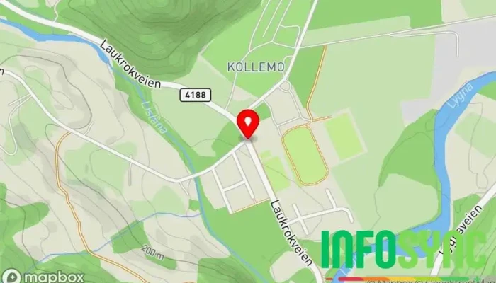 kart over Hægebostad  i Hægebostad