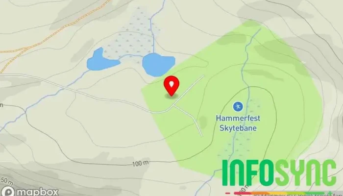 kart over Hammerfest Skytterlag Skytebane i Hammerfest