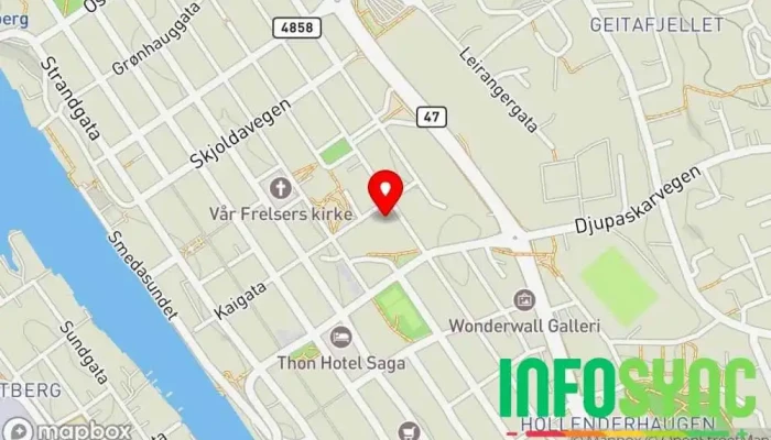 kart over Haugaland Vekst IKS Hovedkontor i Haugesund