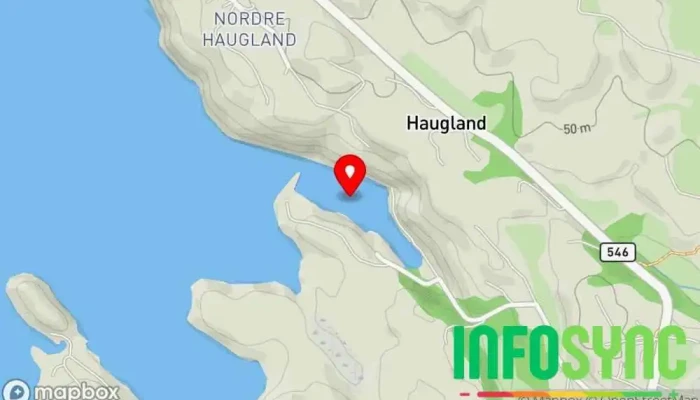 kart over Hauglandsvågen Båtklubb i Storebø
