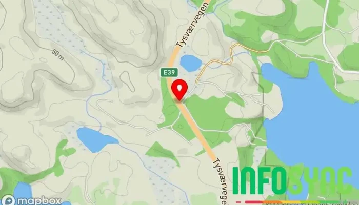 kart over Haukåsvågen Bussholdeplass i Aksdal
