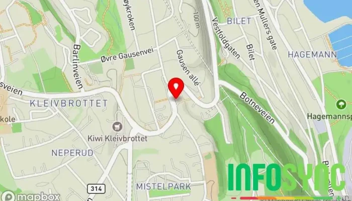 kart over Holmestrand Trykk & Kopi AS Trykkeri i Holmestrand