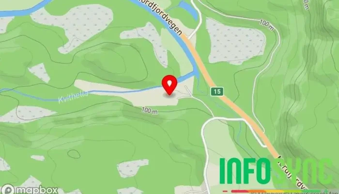 kart over Hornindal og Markane Skyttarlag Skytebane i Stryn