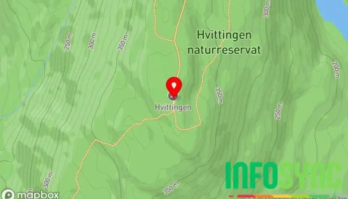 kart over Hvittingen utsiktstårn Utsiktspunkt i Sande
