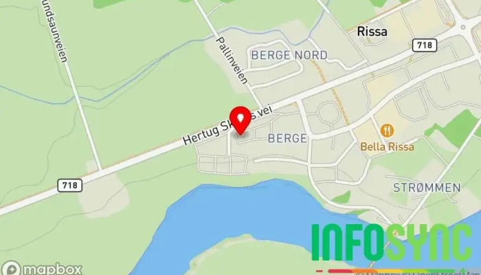kart over Indre Fosen Kommune Avløp Lager i Rissa