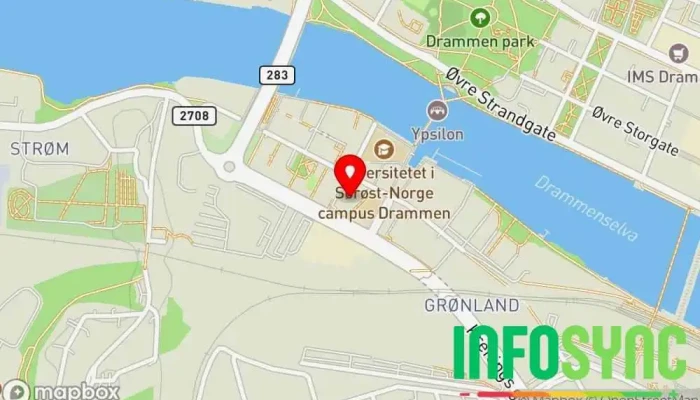 kart over Ingeniør Compagniet AS avd Drammen Rekrutteringsbyrå, Rekrutterer, Vikarbyrå i Drammen