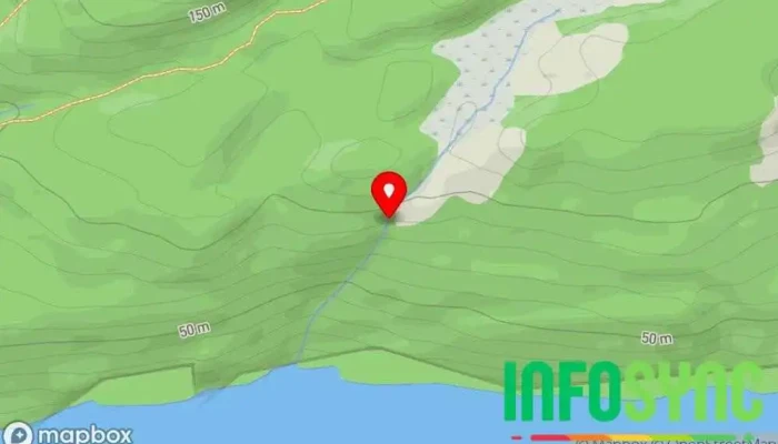 kart over Innerforlibekken Elv i Leirfjord