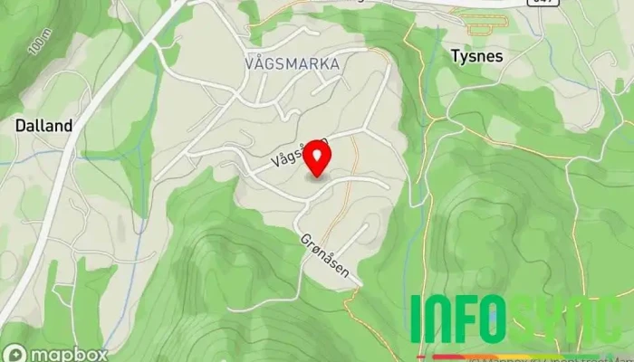 kart over Invensys AS  i Tysnes