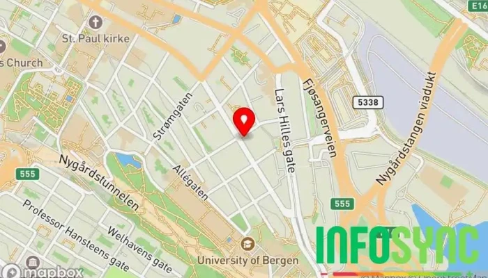 kart over Iris Data Webdesigner i Bergen