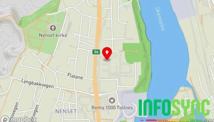 kart over Itum norsk Informasjonssikkerhet AS  i Skien