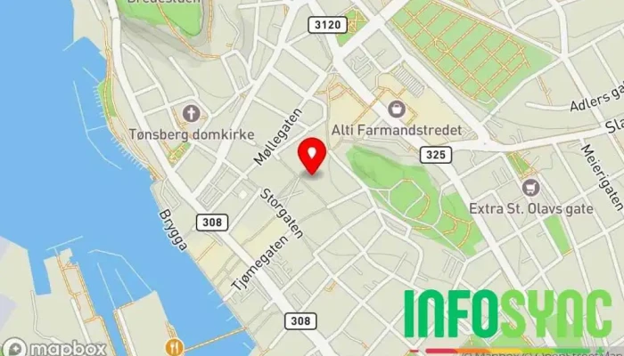 kart over ItumX AS - avd Tønsberg Hovedkontor i Tønsberg